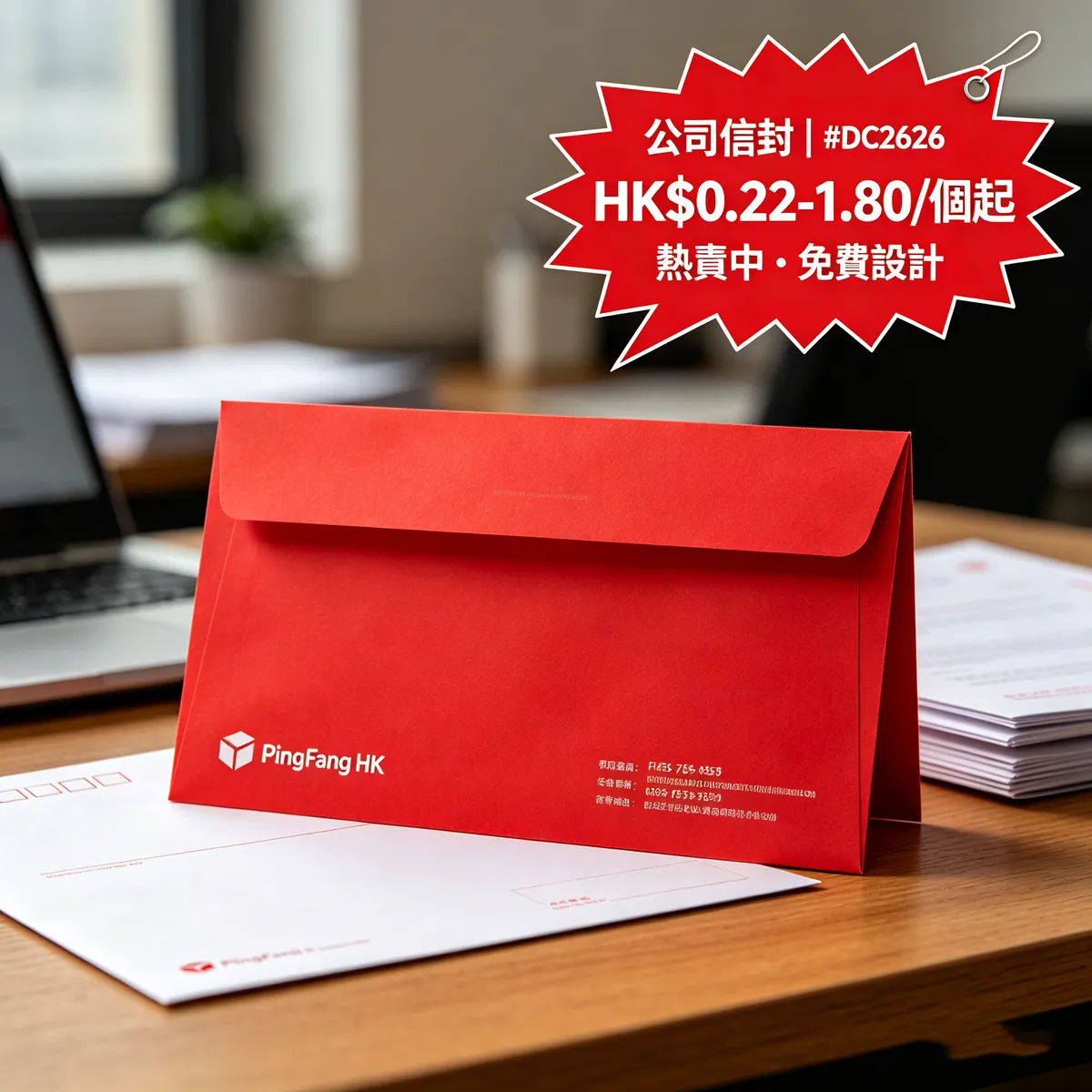 公司信封 / 開窗信封 | 香港公司信封印刷 80–120g 書紙/本白書紙 | 智印港