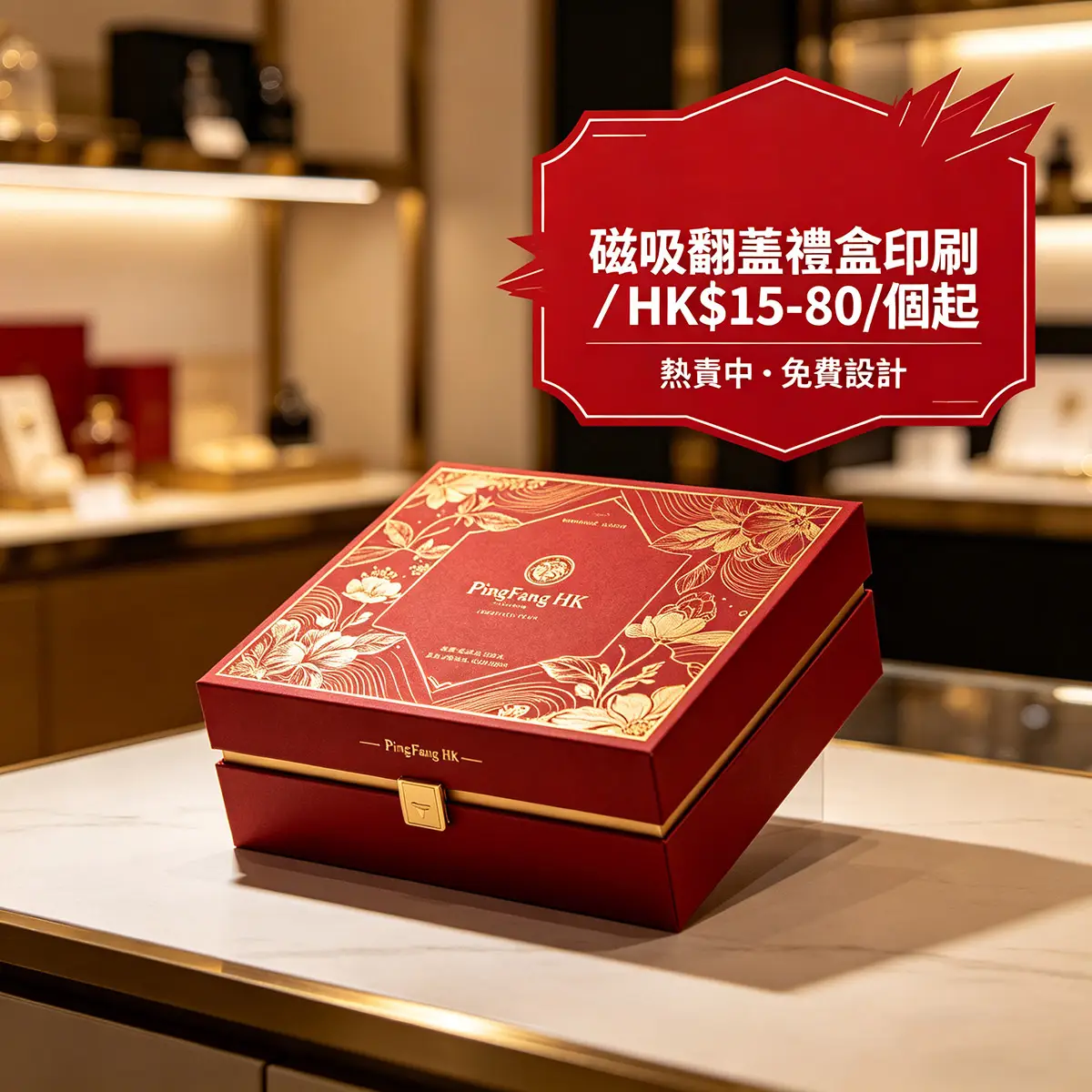 磁吸翻蓋禮盒 - 香港本地印刷 智印港 | 香港印刷 | 智印港