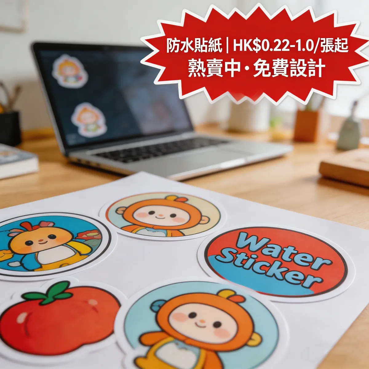 PVC waterproof stickers with excellent water